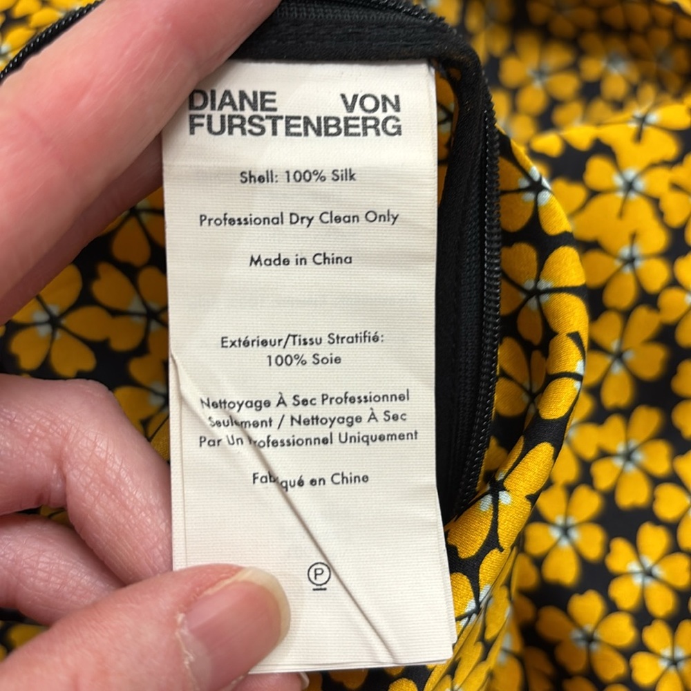 Diane Von Furstenberg Multicolor Silk Floral Midi Dress Size 4 - Picture 12 of 13